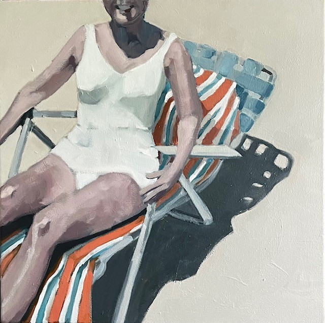 Beach Chair with IOrange Stripe